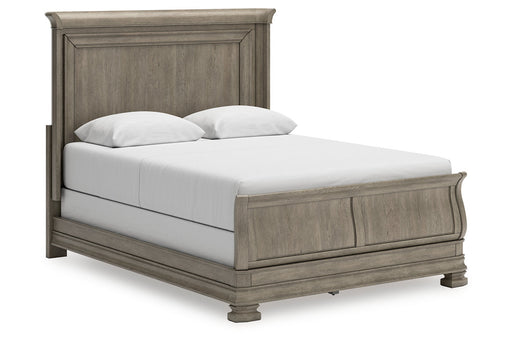 Lexorne Gray Queen Sleigh Bed -  Ashley - Lara Furniture