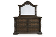 Maylee Dark Brown Dresser and Mirror -  Ashley - Lara Furniture