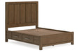 Cabalynn Light Brown Queen Panel Bed with Storage -  Ashley - Lara Furniture