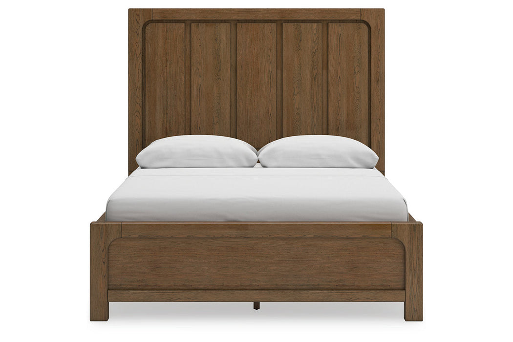 Cabalynn Light Brown Queen Panel Bed with Storage -  Ashley - Lara Furniture