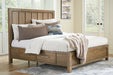 Cabalynn Light Brown Queen Panel Bed with Storage -  Ashley - Lara Furniture