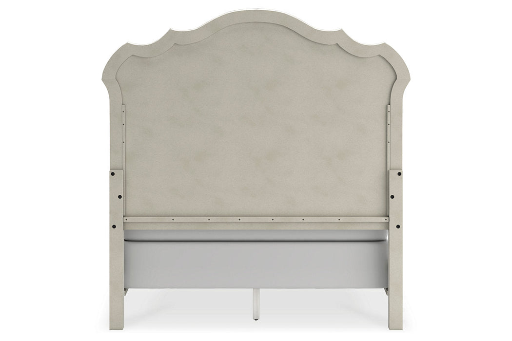 Arlendyne Antique White Queen Upholstered Bed -  Ashley - Lara Furniture