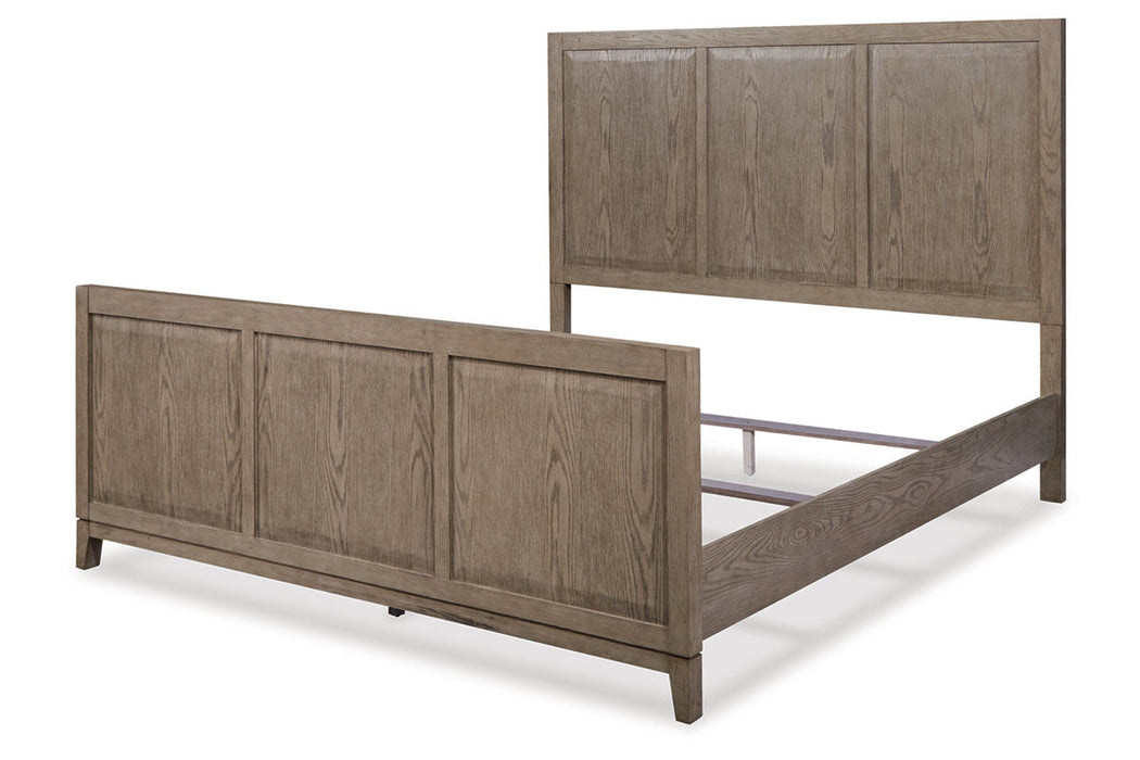 Chrestner Gray King Panel Bed