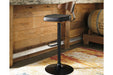 Bellatier Brown/Black Adjustable Height Bar Stool - Lara Furniture