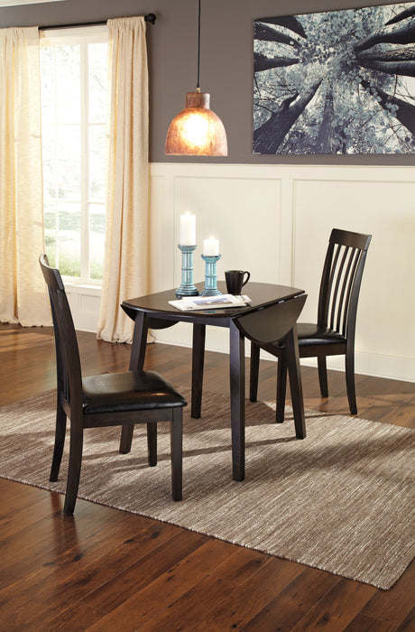 Hammis Dark Brown 3-Piece Drop Leaf Dining Set