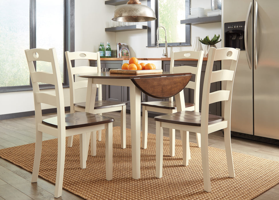 Woodanville Cream/Brown 5-Piece Drop Leaf Dining Set