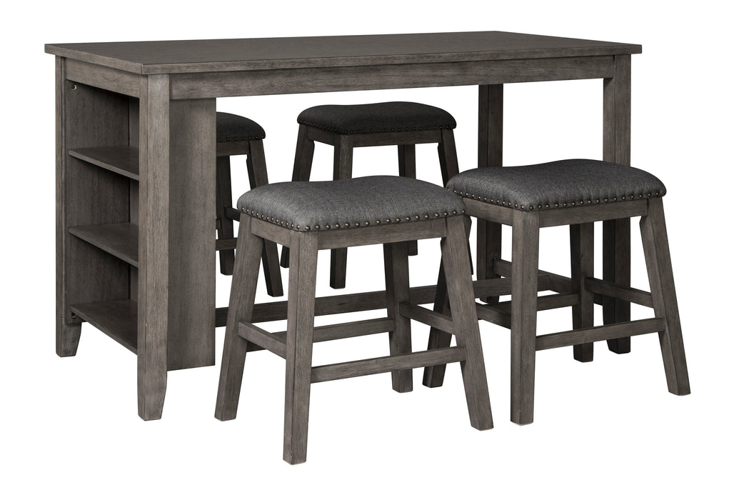 Caitbrook Gray 5-Piece Counter Height Set