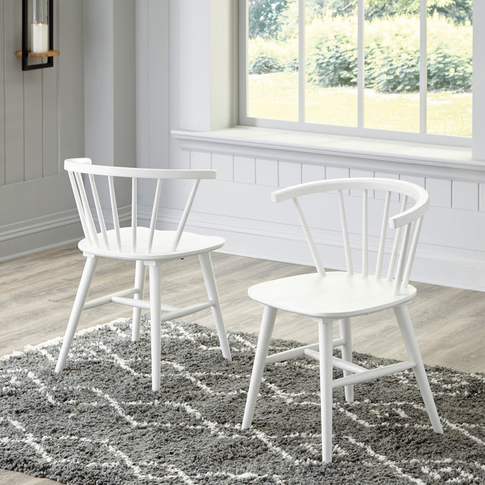 Grannen White Rectangular Dining Set