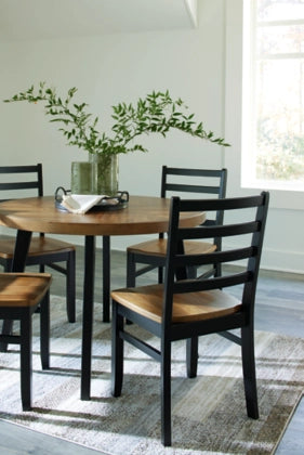 Blondon Round Dining Room Table And Chairs (Set of 5)