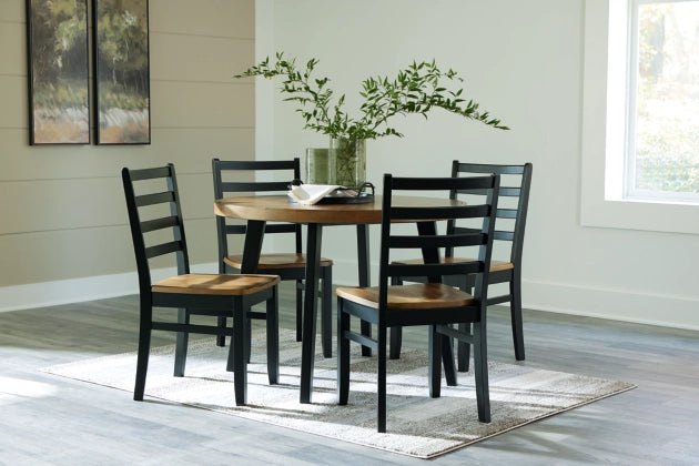 Blondon Round Dining Room Table And Chairs (Set of 5)