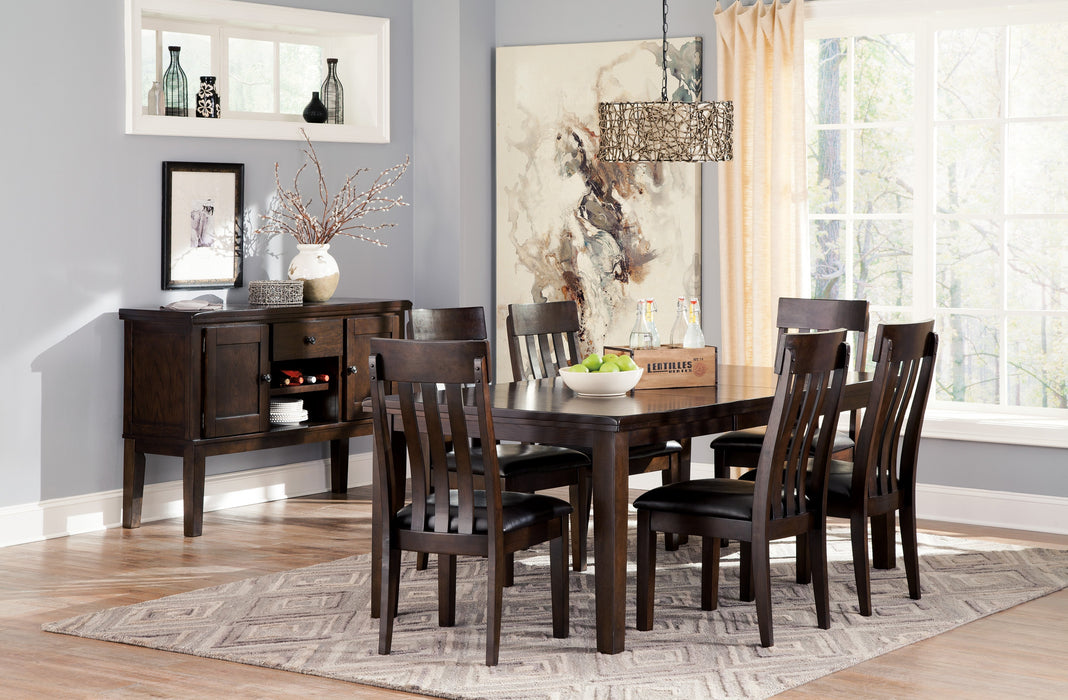 Haddigan Dark Brown Extendable Dining Set