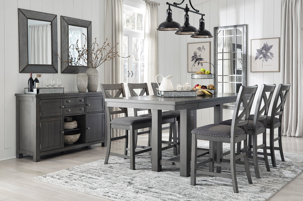 Myshanna Gray Counter Height Set