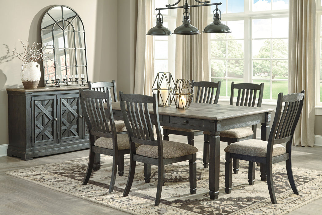 Tyler Creek Black/Grayish Brown Rectangular Dining Set