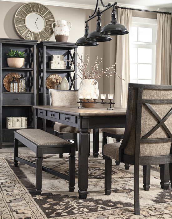 Tyler Creek Black/Grayish Brown Rectangular Dining Set