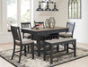 Tyler Creek Black-Gray Counter Height Set - Lara Furniture