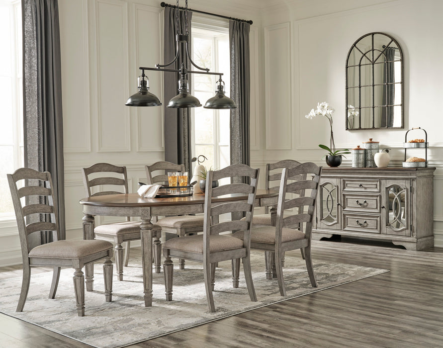 Lodenbay Antique Gray Extendable Round/Oval Dining Set