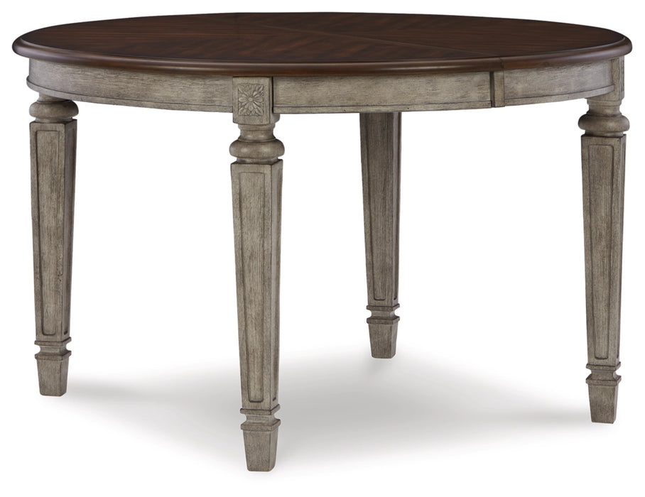 Lodenbay  Two-Tone Extendable Oval  Dining Table