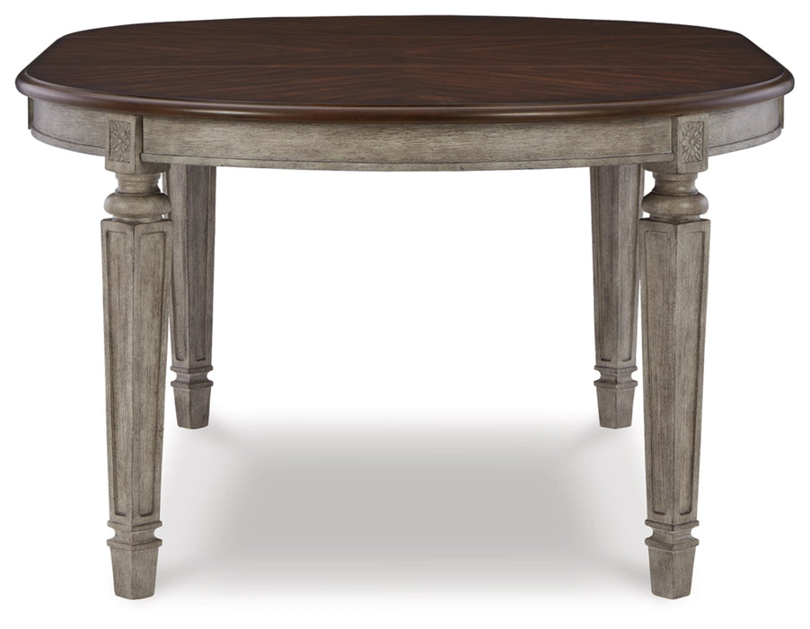 Lodenbay  Two-Tone Extendable Oval  Dining Table
