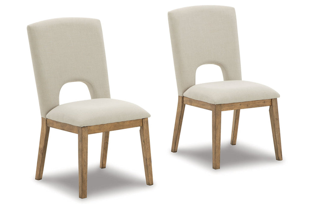 Dakmore Linen Brown Dining Chair (Set Of 2)