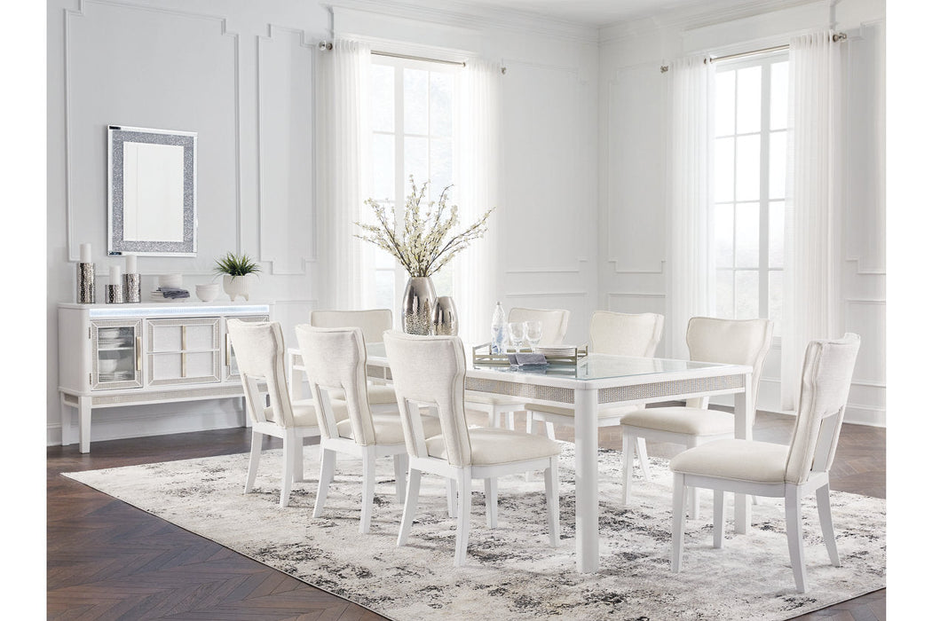 Chalanna  Dining Table and 8 Chairs -  Ashley - Lara Furniture