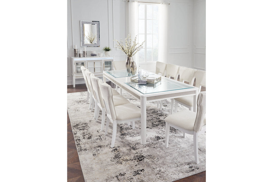 Chalanna  Dining Table and 10 Chairs -  Ashley - Lara Furniture