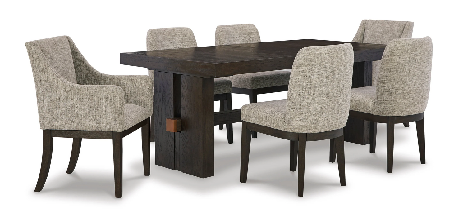 Burkhaus Dark Brown Extendable Dining Room Set