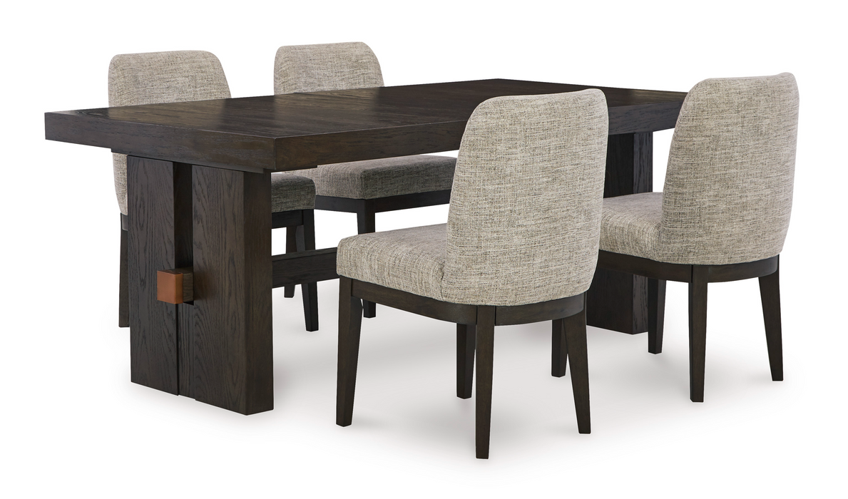 Burkhaus Dark Brown Extendable Dining Room Set