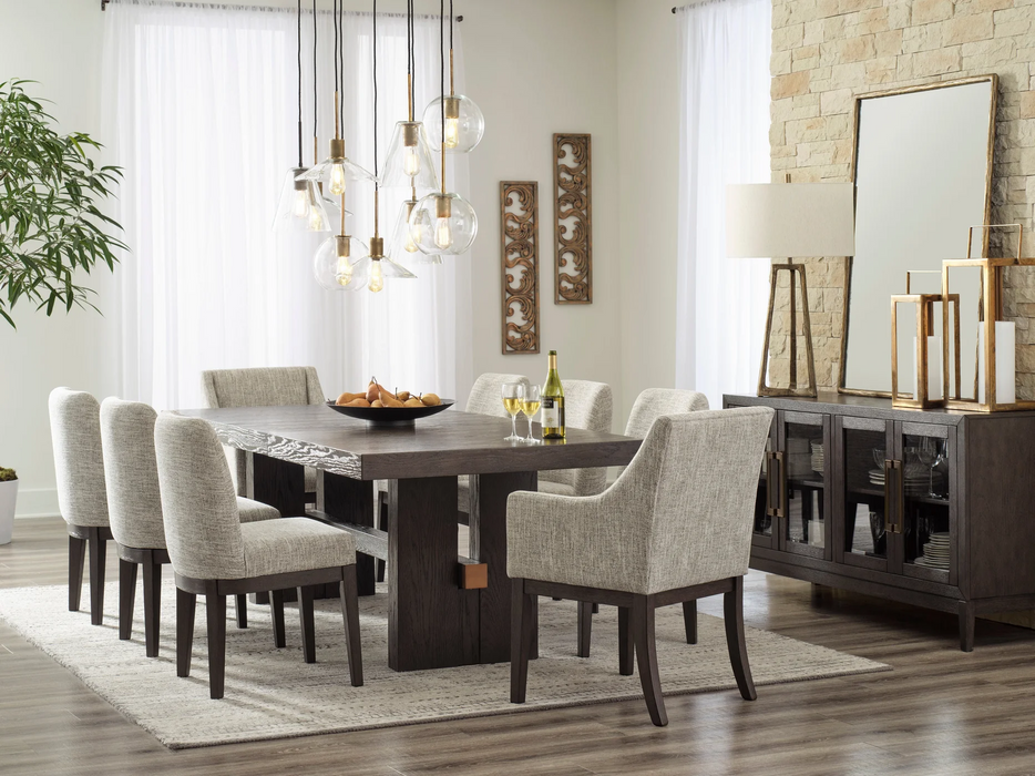 Burkhaus Dark Brown Extendable Dining Room Set