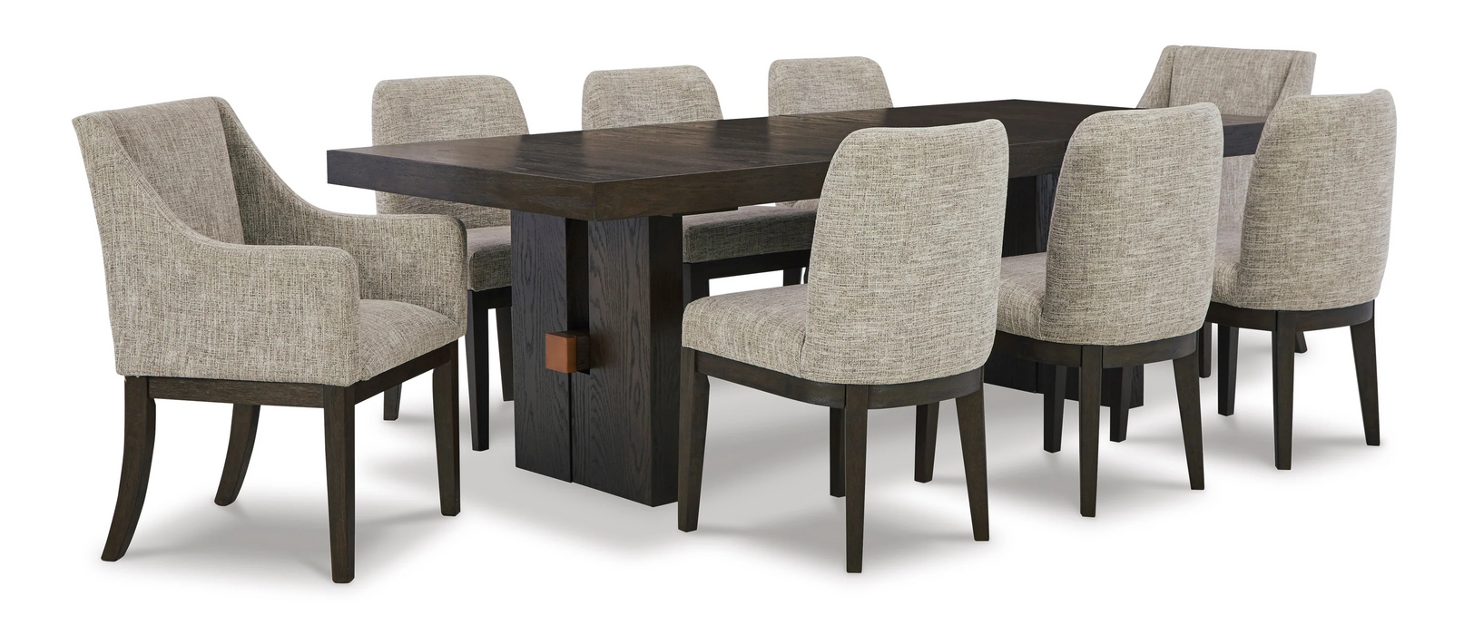 Burkhaus Dark Brown Extendable Dining Room Set