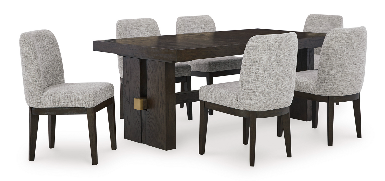 Burkhaus Dark Brown Extendable Dining Room Set