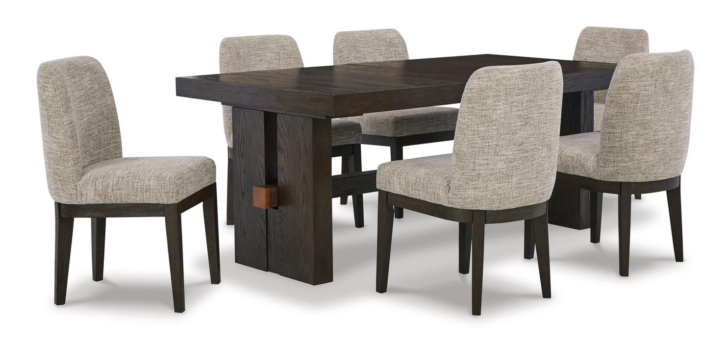 Burkhaus Dark Brown Extendable Dining Room Set