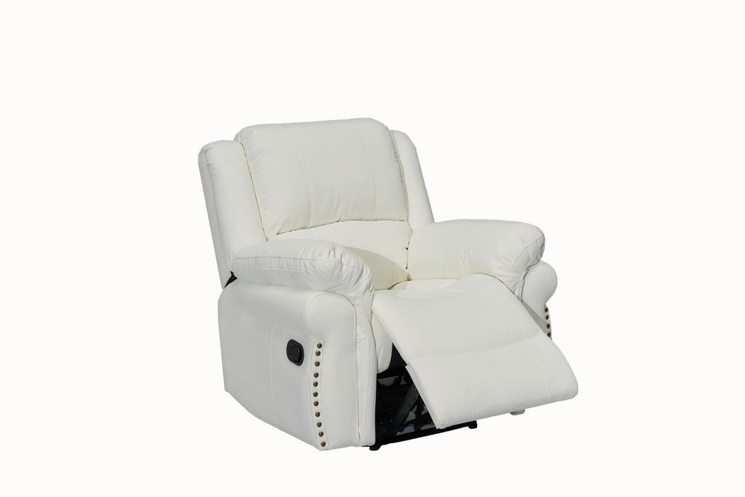 Cesar White Reclining Living Room Set