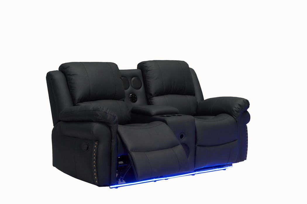 Cesar Black Reclining Living Room Set