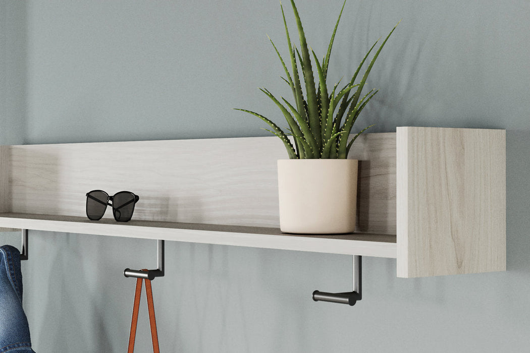 Socalle Natural Bench with Coat Rack