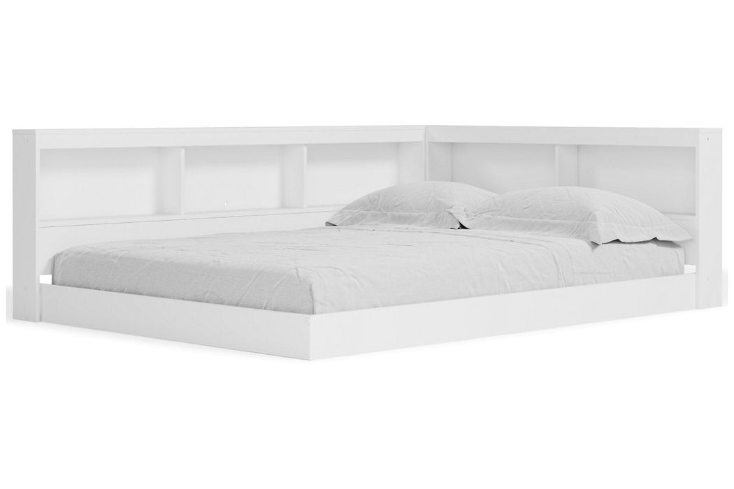 Piperton White Full Bookcase Storage Bed