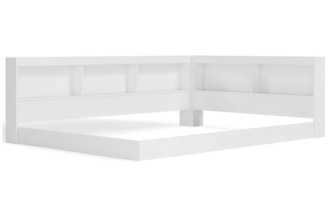 Piperton White Full Bookcase Storage Bed