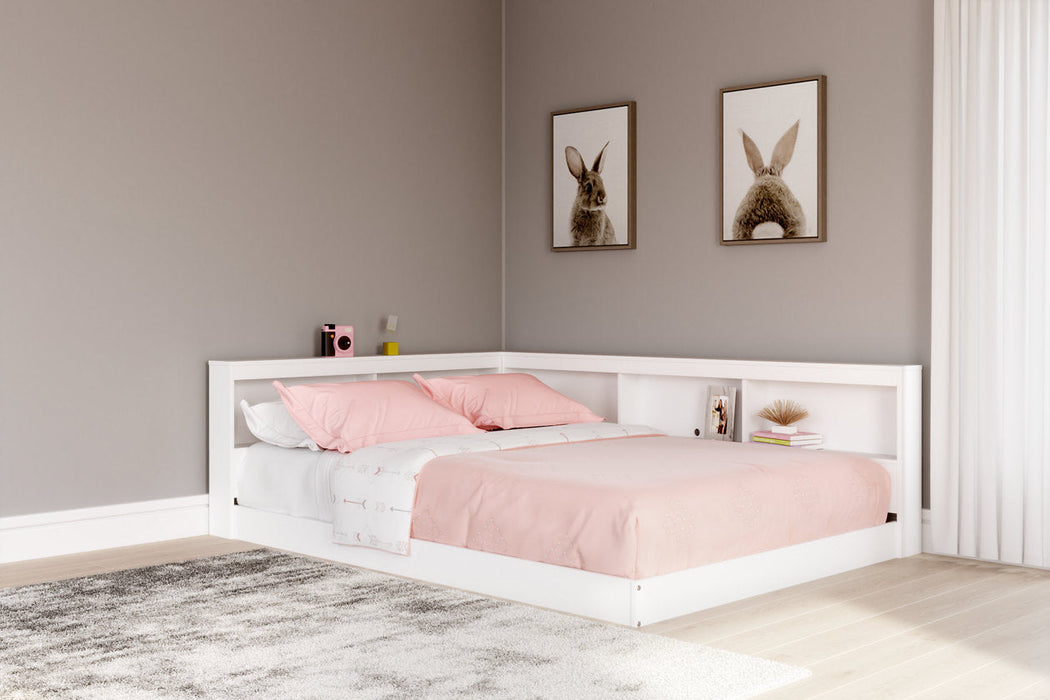 Piperton White Full Bookcase Storage Bed