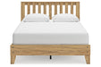 Bermacy Light Brown Queen Platform Panel Bed -  Ashley - Lara Furniture