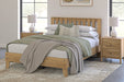 Bermacy Light Brown Queen Platform Panel Bed -  Ashley - Lara Furniture