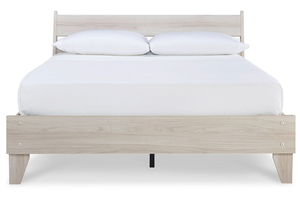 Socalle Natural Queen Panel Platform Bed