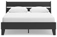 Socalle Black Queen Panel Platform Bed -  Ashley - Lara Furniture