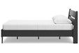 Socalle Black Queen Panel Platform Bed -  Ashley - Lara Furniture