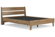 Deanlow Honey Queen Platform Panel Bed -  Ashley - Lara Furniture