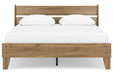 Deanlow Honey Queen Platform Panel Bed -  Ashley - Lara Furniture