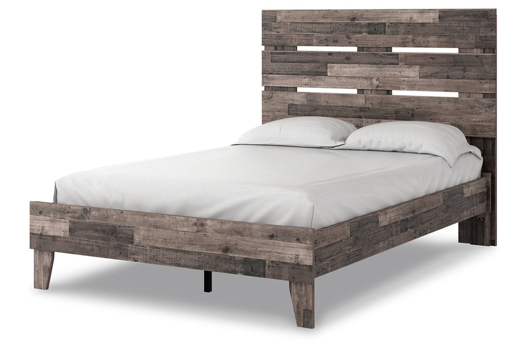 Neilsville Multi Gray Full Panel Platform Bed