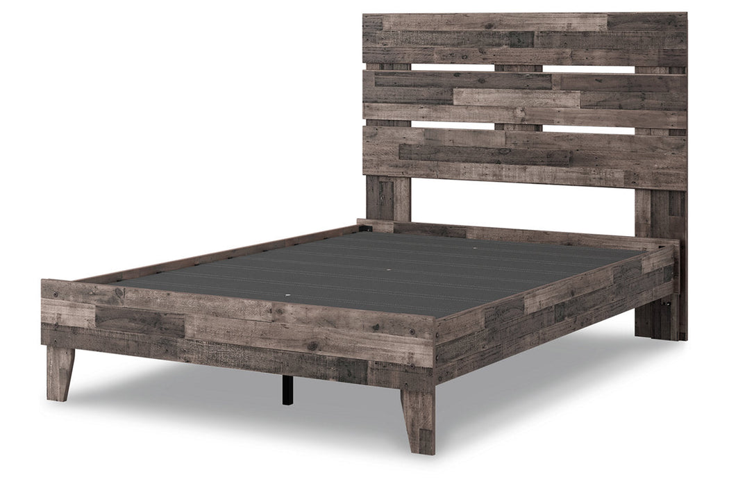 Neilsville Multi Gray Full Panel Platform Bed