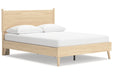 Cabinella Tan Queen Platform Panel Bed -  Ashley - Lara Furniture