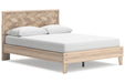 Battelle Tan Queen Platform Bed -  Ashley - Lara Furniture