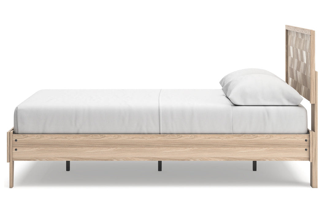 Battelle Tan Queen Platform Bed -  Ashley - Lara Furniture