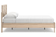 Battelle Tan Queen Platform Bed -  Ashley - Lara Furniture